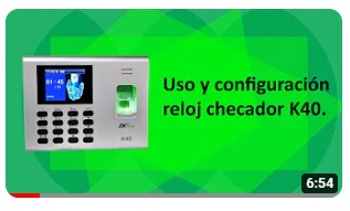Video configuración ZKTECO K40