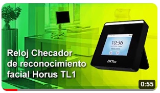 Reloj checador facial zkteco horus tl1 video